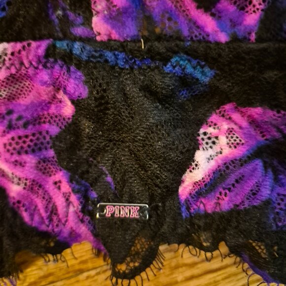 Victoria's Secret PINK Lace Underwire Padded Bra Date Racerback Sz 34DD Floral - Picture 4 of 5